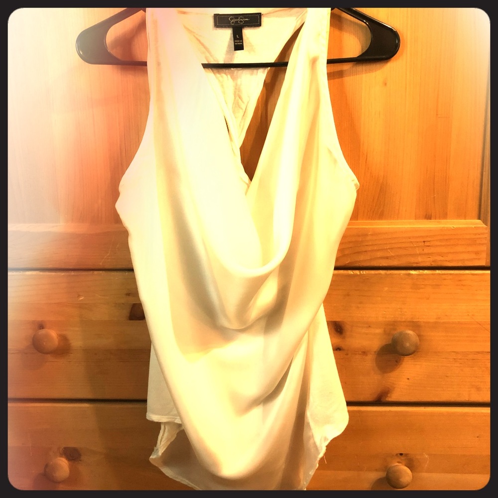 Jessica Simpson Cream Sleeveless Top